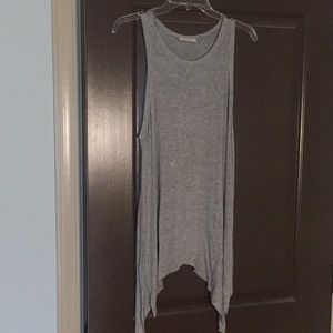 LUSH SOFT GRAY HIGH NECK TANK TOP